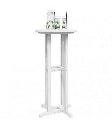 vidaXL Bar Table White 55 x 55 x 107 cm Polyethylene