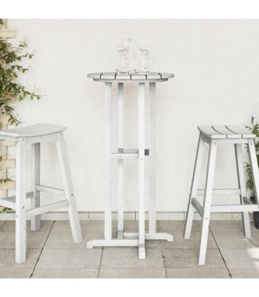 vidaXL Bar Table White 55 x 55 x 107 cm Polyethylene