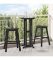 vidaXL Bar Stool 2 pcs Black 52 x 43 x 73.5 cm HDPE