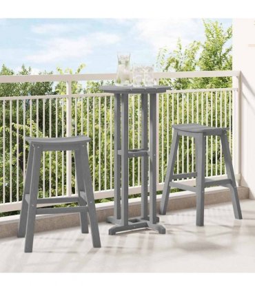 vidaXL Bar Stool 2 pcs Light Grey 52 x 43 x 73.5 cm HDPE