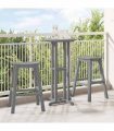 vidaXL Bar Stool 2 pcs Light Grey 52 x 43 x 73.5 cm HDPE