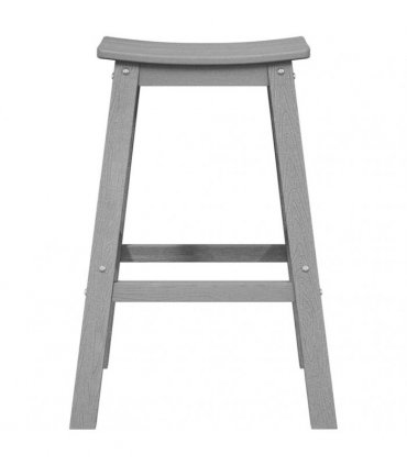 vidaXL Bar Stool 2 pcs Light Grey 52 x 43 x 73.5 cm HDPE