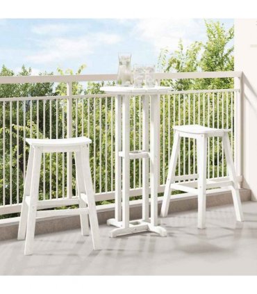 vidaXL Bar Stool 2 pcs White 52 x 43 x 73.5 cm HDPE