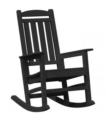 vidaXL Garden Rocking Chair Black 92 x 70 x 108cm HDPE