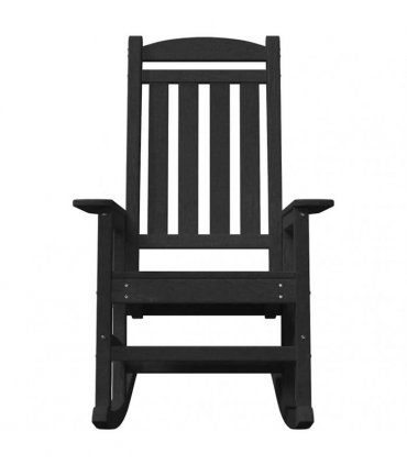 vidaXL Garden Rocking Chair Black 92 x 70 x 108cm HDPE