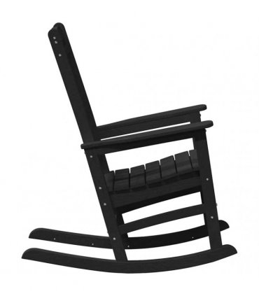 vidaXL Garden Rocking Chair Black 92 x 70 x 108cm HDPE