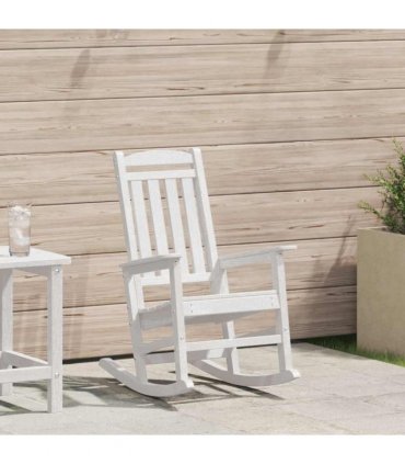 vidaXL Garden Rocking Chair White 92 x 70 x 108cm HDPE