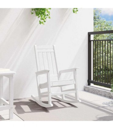 vidaXL Garden Rocking Chair White 92 x 70 x 108cm HDPE