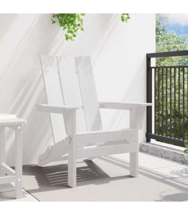 vidaXL Folding Adirondack Chair White 80.5 x 74.5 x 92 cm HDPE