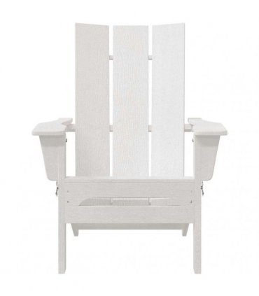 vidaXL Folding Adirondack Chair White 80.5 x 74.5 x 92 cm HDPE