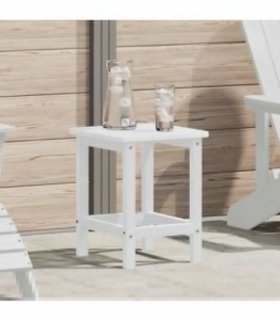 vidaXL Side Table White 38 x 38 x 46 cm Polyethylene