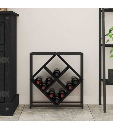 vidaXL Wine Rack Black Oak 51 x 18 x 52.5 cm Engineered Wood