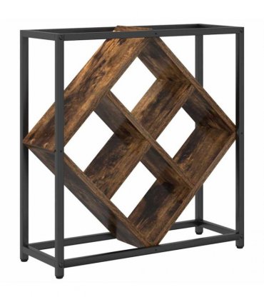 vidaXL Wine Rack Smoked Oak 51 x 18 x 52.5 cm Engineered Wood