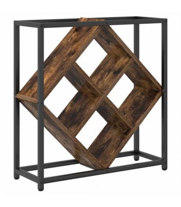 vidaXL Wine Rack Smoked Oak 51 x 18 x 52.5 cm Engineered Wood