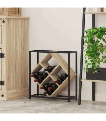 vidaXL Wine Rack Sonoma Oak 51 x 18 x 52.5 cm Engineered Wood