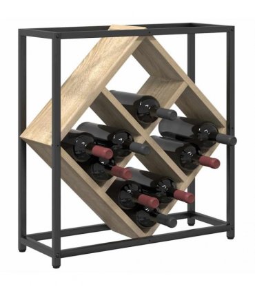 vidaXL Wine Rack Sonoma Oak 51 x 18 x 52.5 cm Engineered Wood