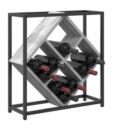vidaXL Wine Rack Grey Sonoma 51 x 18 x 52.5 cm Engineered Wood
