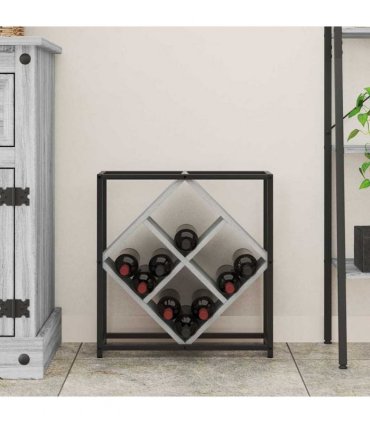 vidaXL Wine Rack Grey Sonoma 51 x 18 x 52.5 cm Engineered Wood
