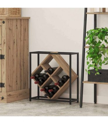 vidaXL Wine Rack Artisan Oak 51 x 18 x 52.5 cm Engineered Wood
