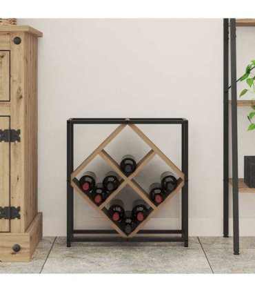 vidaXL Wine Rack Artisan Oak 51 x 18 x 52.5 cm Engineered Wood