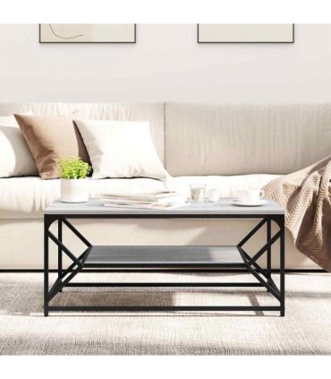 vidaXL Coffee Table Grey Sonoma 90 x 50 x 40 cm