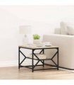 vidaXL Coffee Table Sonoma Oak 51 x 50 x 40 cm