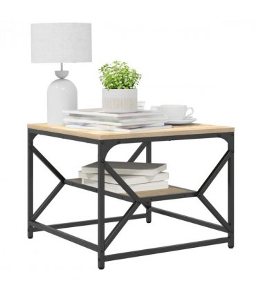 vidaXL Coffee Table Sonoma Oak 51 x 50 x 40 cm