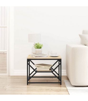 vidaXL Coffee Table Sonoma Oak 51 x 50 x 40 cm