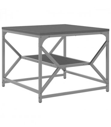 vidaXL Coffee Table Black Oak 51 x 50 x 40 cm