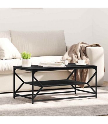 vidaXL Coffee Table Black Oak 90 x 50 x 40 cm