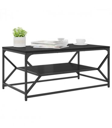 vidaXL Coffee Table Black Oak 90 x 50 x 40 cm