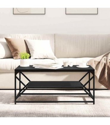 vidaXL Coffee Table Black Oak 90 x 50 x 40 cm