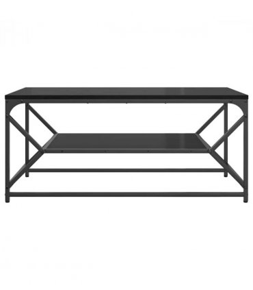 vidaXL Coffee Table Black Oak 90 x 50 x 40 cm