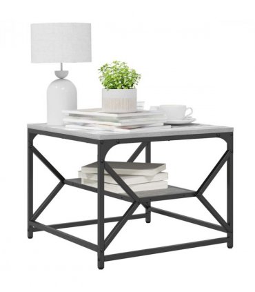 vidaXL Coffee Table Grey Sonoma 51 x 50 x 40 cm
