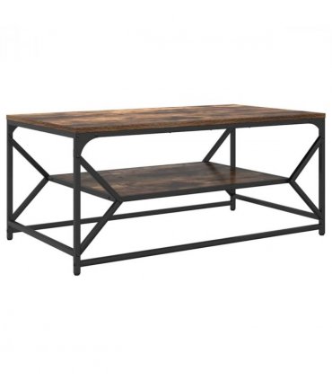 vidaXL Coffee Table Smoked Oak 90 x 50 x 40 cm