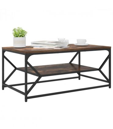 vidaXL Coffee Table Smoked Oak 90 x 50 x 40 cm
