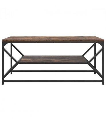 vidaXL Coffee Table Smoked Oak 90 x 50 x 40 cm