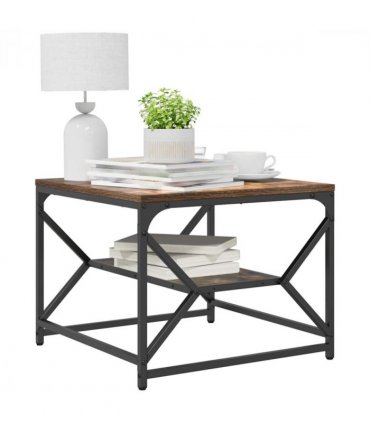 vidaXL Coffee Table Smoked Oak 51 x 50 x 40 cm