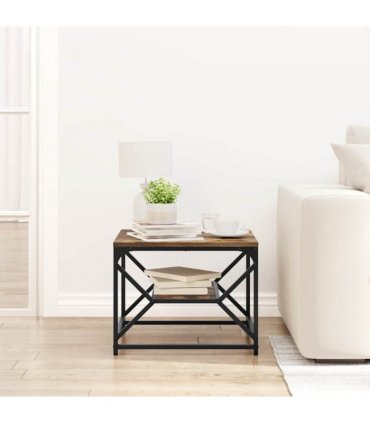 vidaXL Coffee Table Smoked Oak 51 x 50 x 40 cm