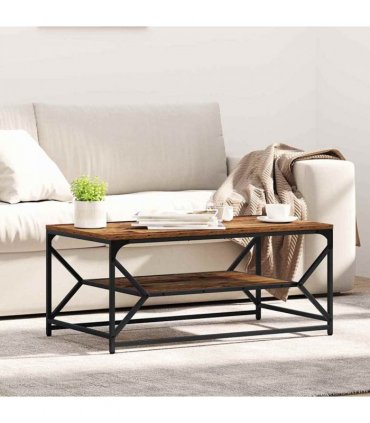 vidaXL Coffee Table Old Wood 90 x 50 x 40 cm Engineered Wood and Steel
