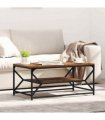 vidaXL Coffee Table Old Wood 90 x 50 x 40 cm Engineered Wood and Steel
