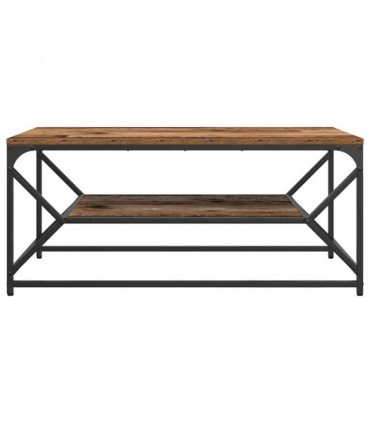 vidaXL Coffee Table Old Wood 90 x 50 x 40 cm Engineered Wood and Steel