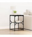 vidaXL Side Table Black Oak 41 x 40 x 60 cm Engineered Wood and Steel