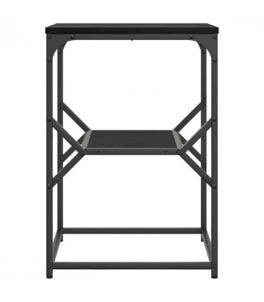 vidaXL Side Table Black Oak 41 x 40 x 60 cm Engineered Wood and Steel