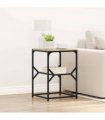 vidaXL Side Table Sonoma Oak 41 x 40 x 60 cm Engineered Wood and Steel