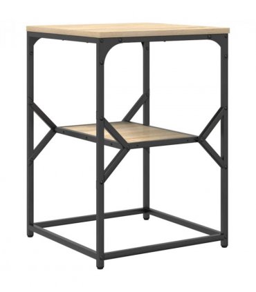 vidaXL Side Table Sonoma Oak 41 x 40 x 60 cm Engineered Wood and Steel