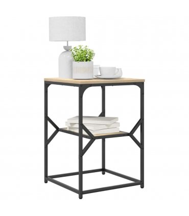 vidaXL Side Table Sonoma Oak 41 x 40 x 60 cm Engineered Wood and Steel