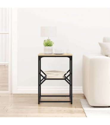 vidaXL Side Table Sonoma Oak 41 x 40 x 60 cm Engineered Wood and Steel