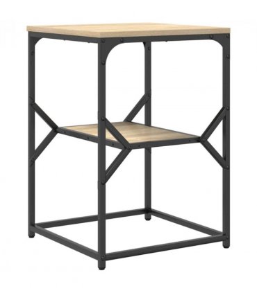 vidaXL Side Table Sonoma Oak 41 x 40 x 60 cm Engineered Wood and Steel
