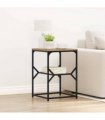 vidaXL Side Table Artisan Oak 41 x 40 x 60 cm